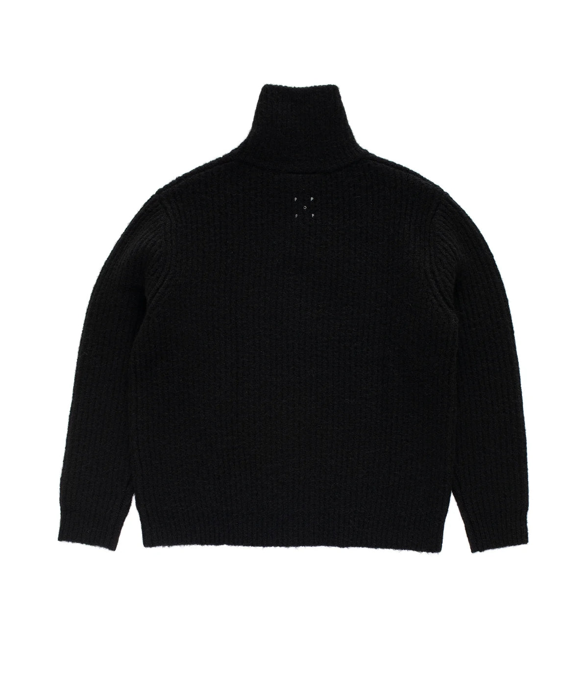 POP Trading Company, POP KNITTED FULL ZIP, BLACK