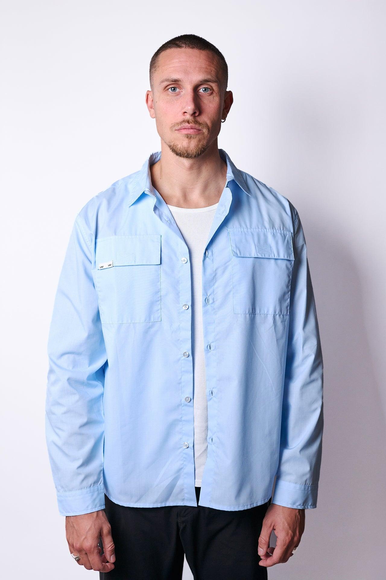 LAU LAU, Solid Shirt, Blue