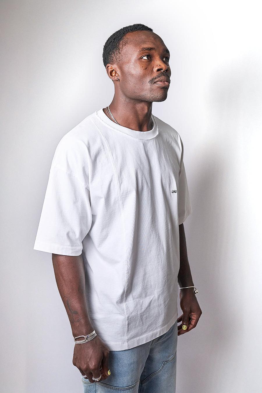 LAU LAU, Logo Tee, White