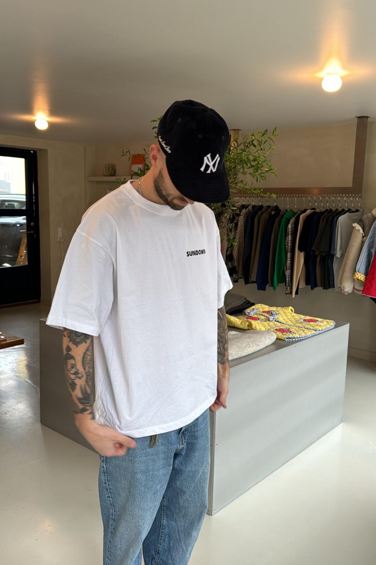 SUNDOWN, Sunni Box Tee, White