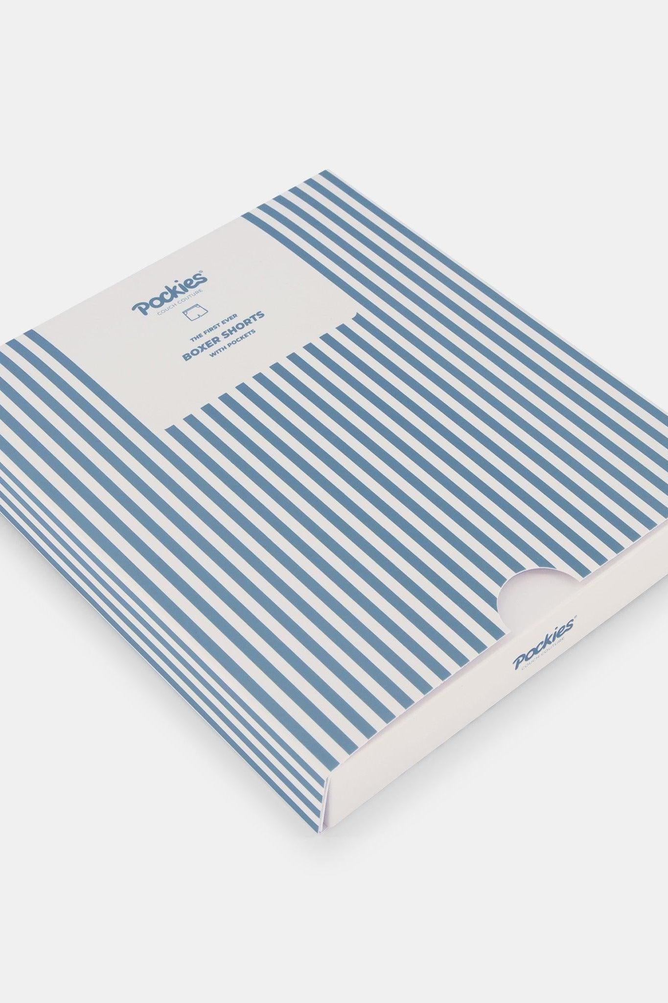 Pockies, Blue Striped Boxer Shorts