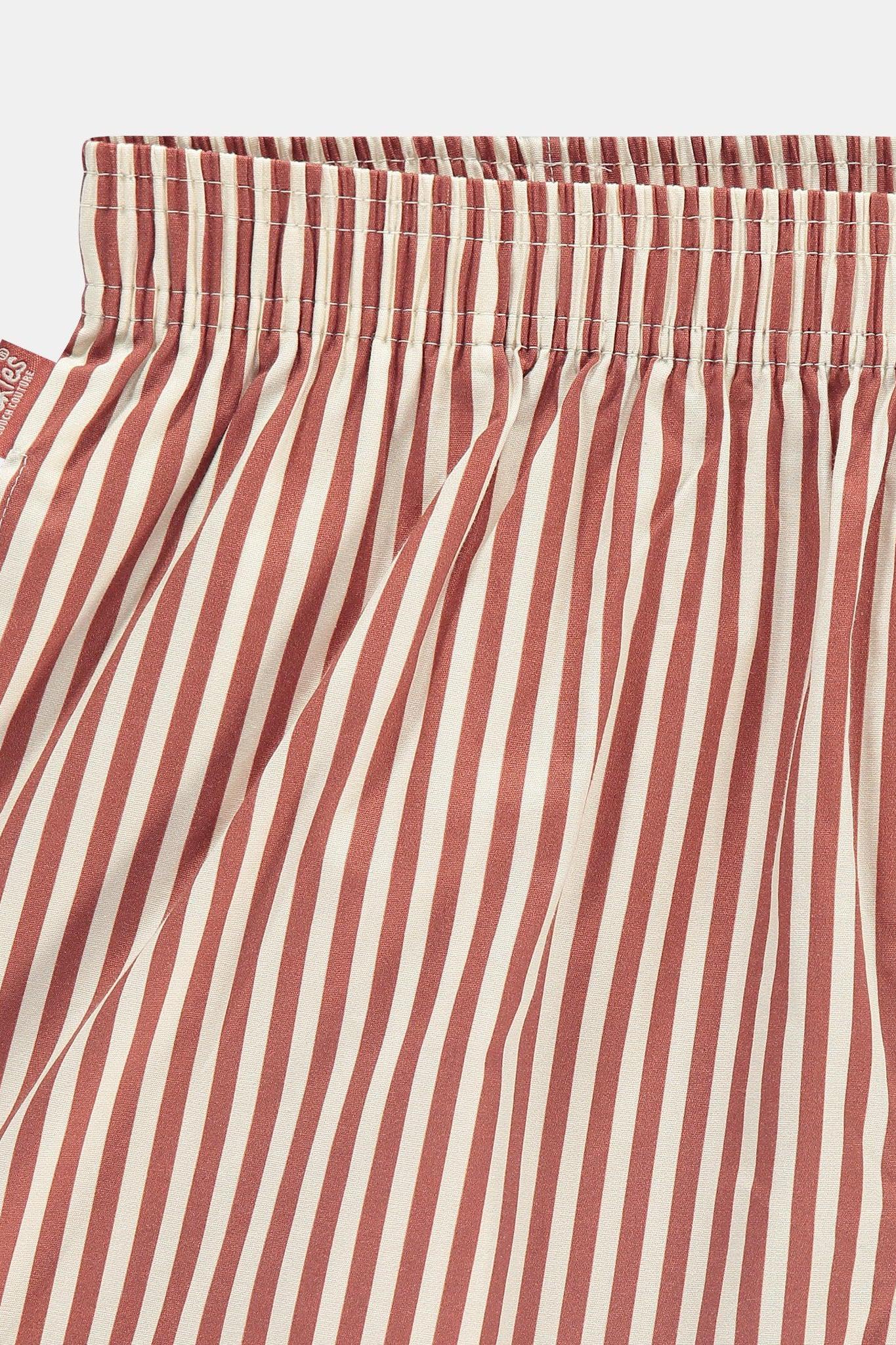 Pockies, Terracotta Striped Boxer Shorts