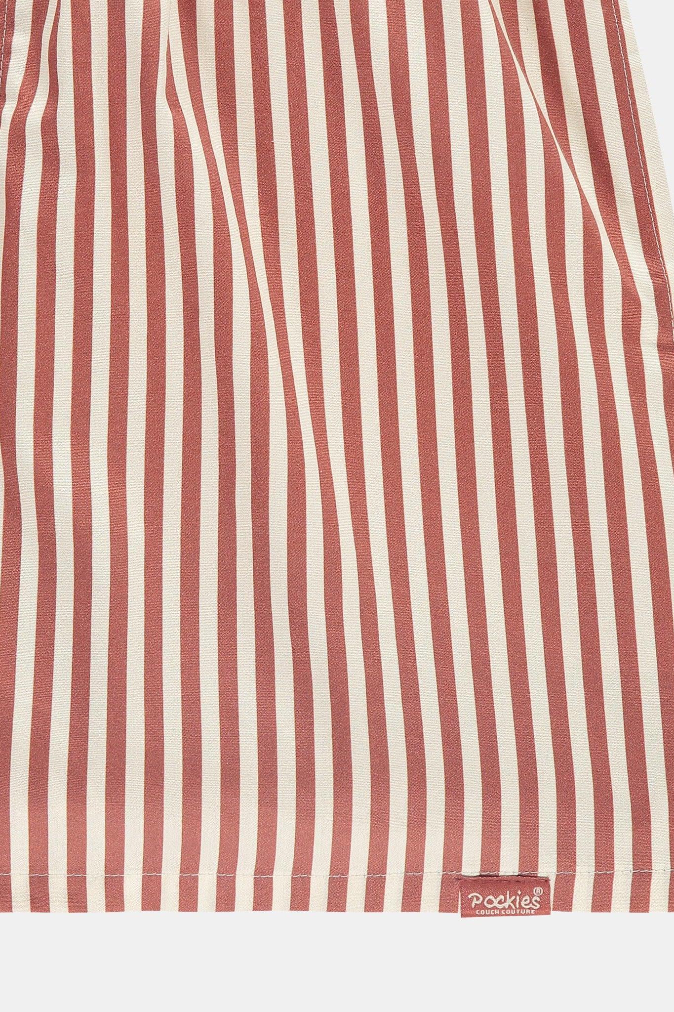 Pockies, Terracotta Striped Boxer Shorts