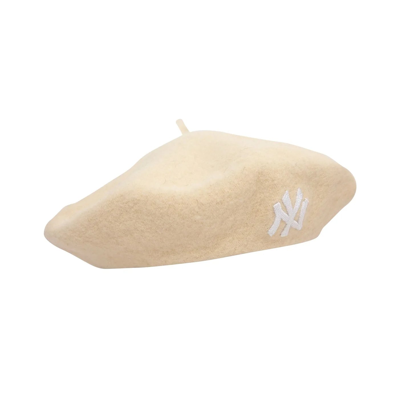 New York Yankees Wool Beret, Light Beige