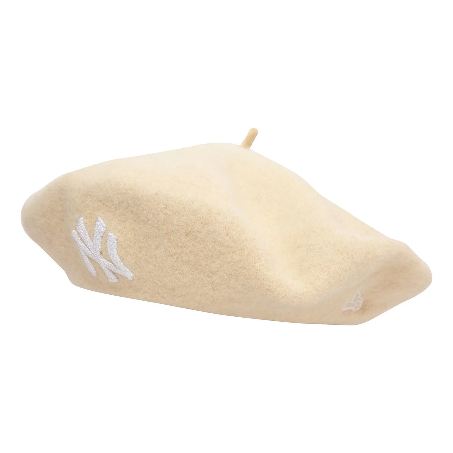 New York Yankees Wool Beret, Light Beige