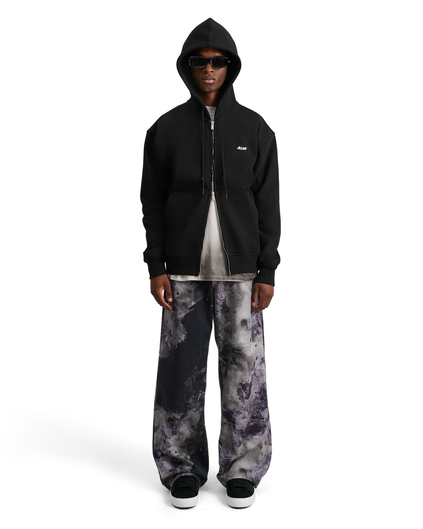 ALIS, Aaron Hoodie Zipper, Black