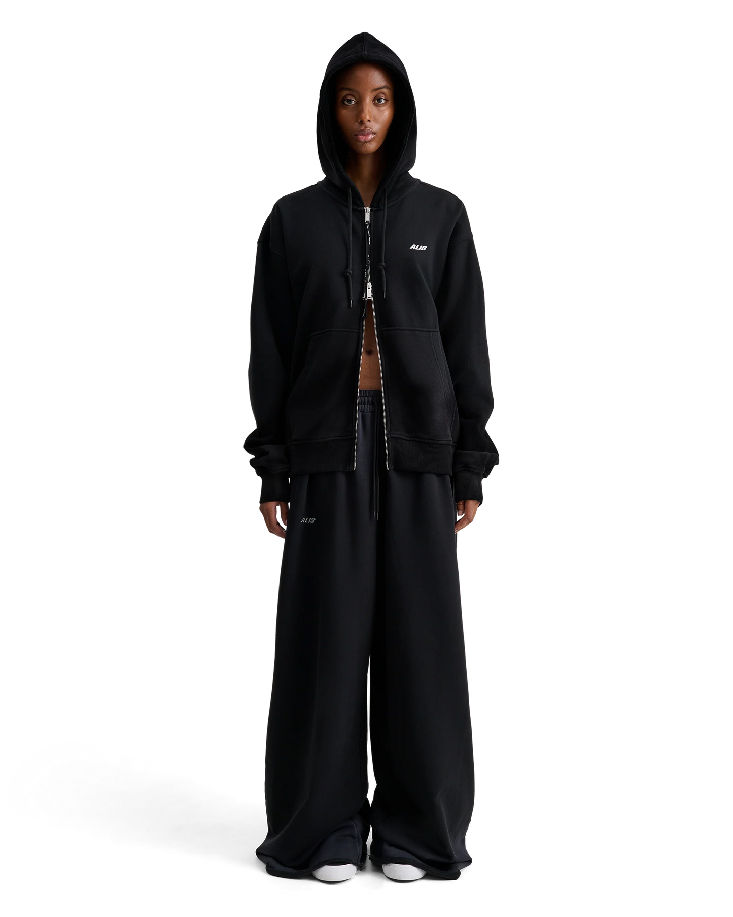 ALIS, Aaron Hoodie Zipper, Black