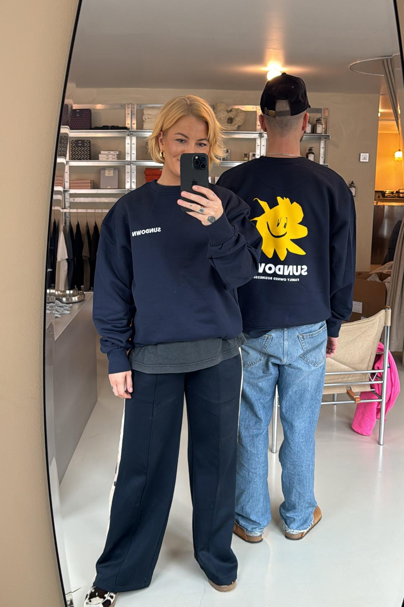 SUNDOWN, Sunni Heavy Crewneck, Navy Blue