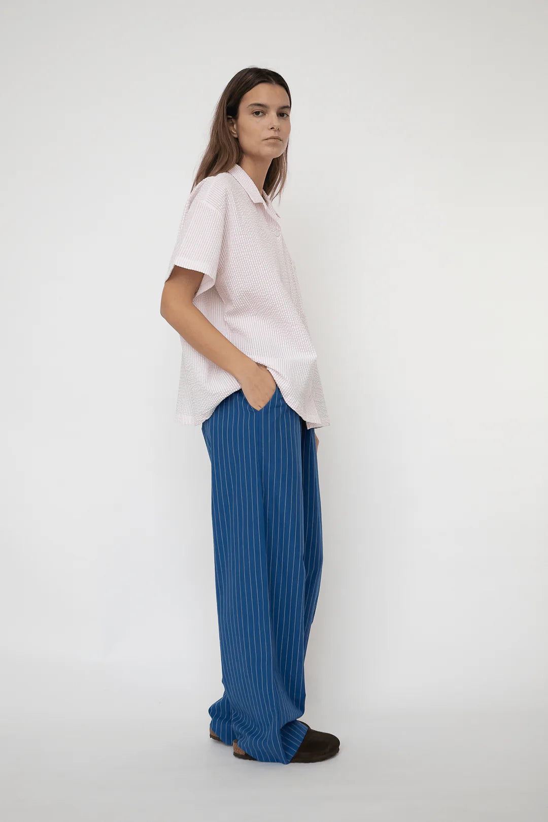 Studio Feder, Bella Pants Poplin, Winter Dip
