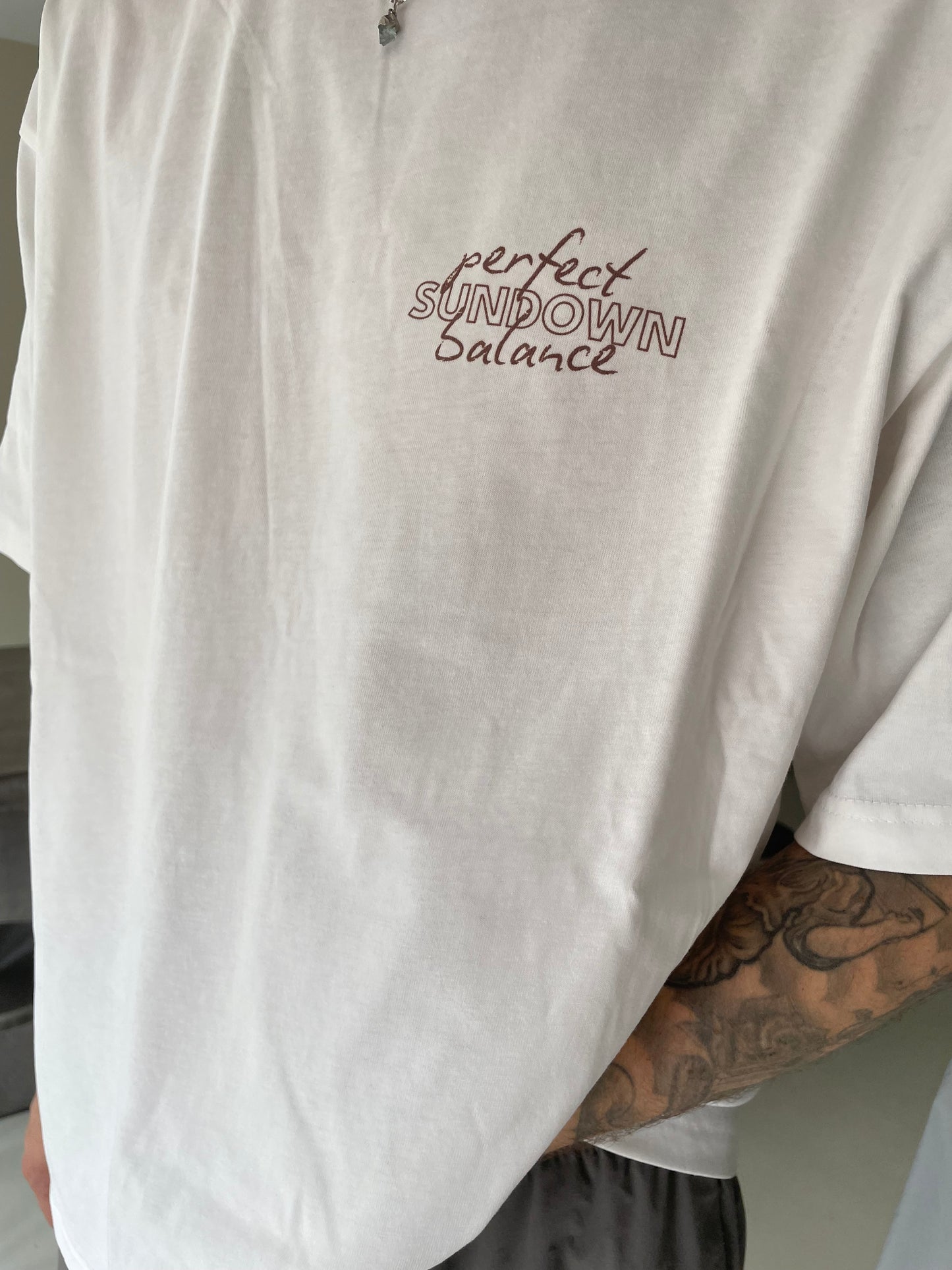 SUNDOWN, Perfect balance tee, Hvid