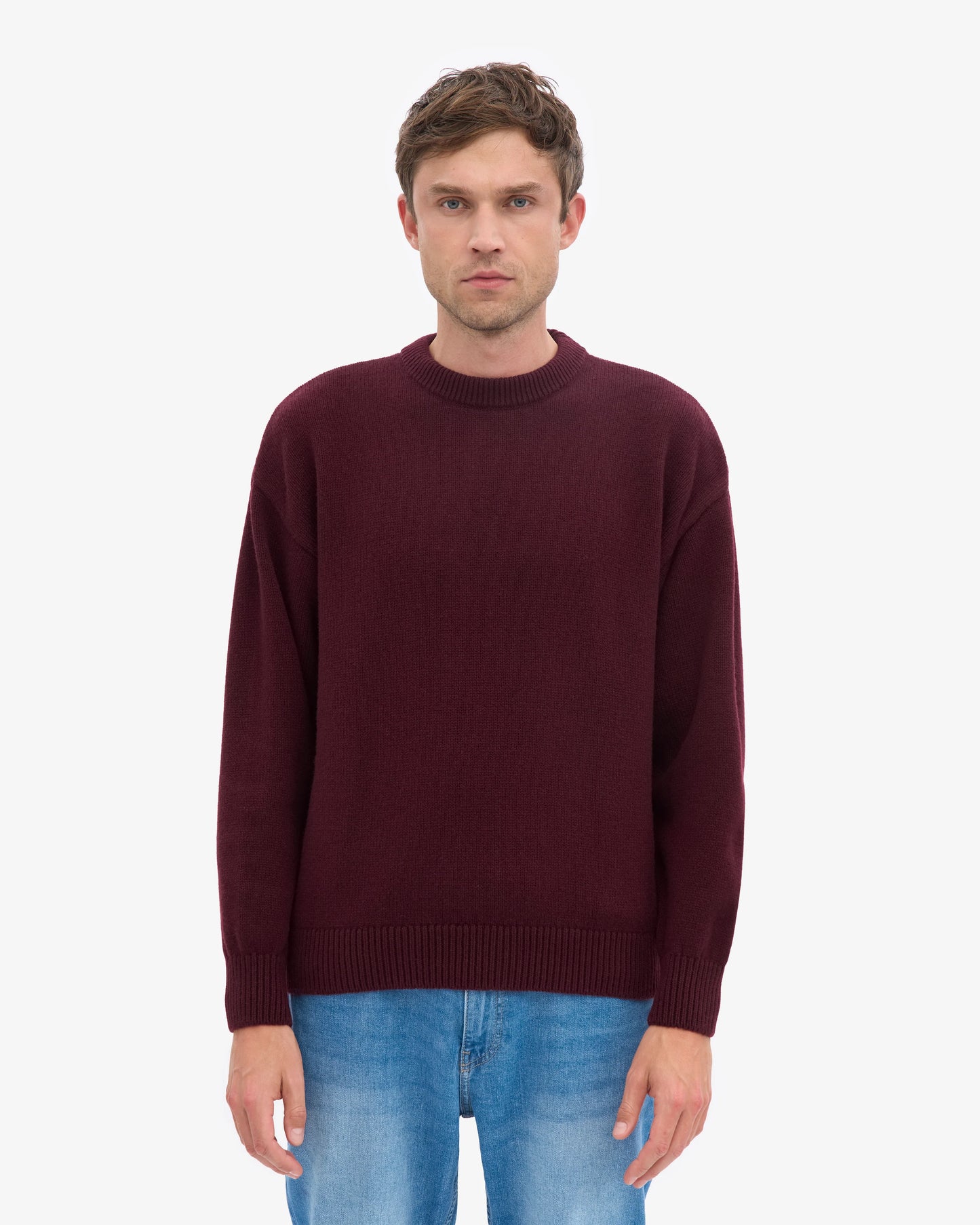 Colorful Standard, Oversized Merino Wool Crew, Oxblood Red