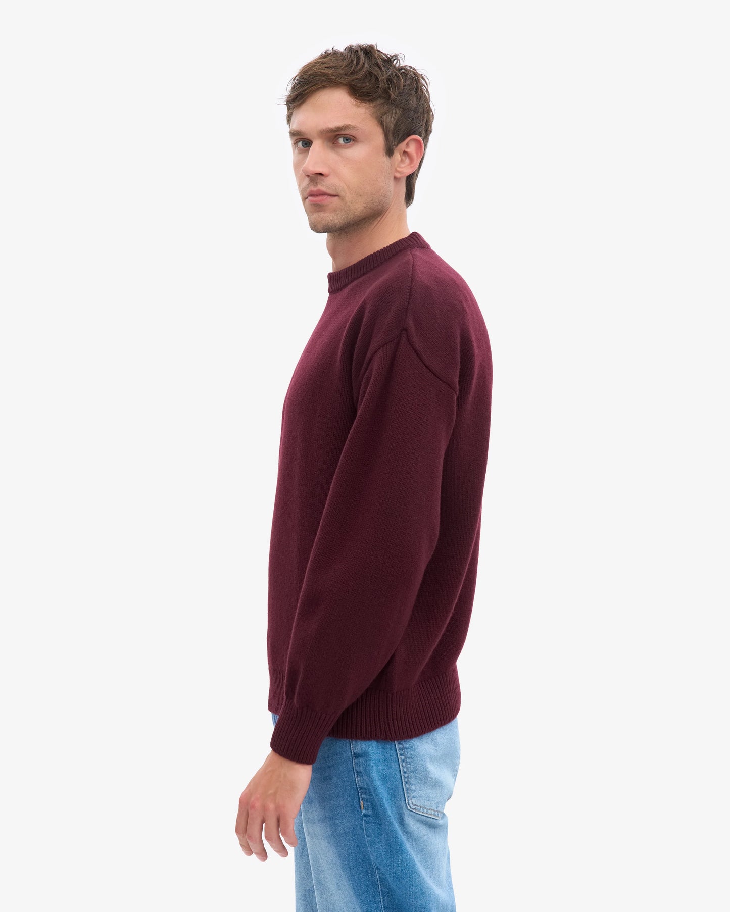 Colorful Standard, Oversized Merino Wool Crew, Oxblood Red