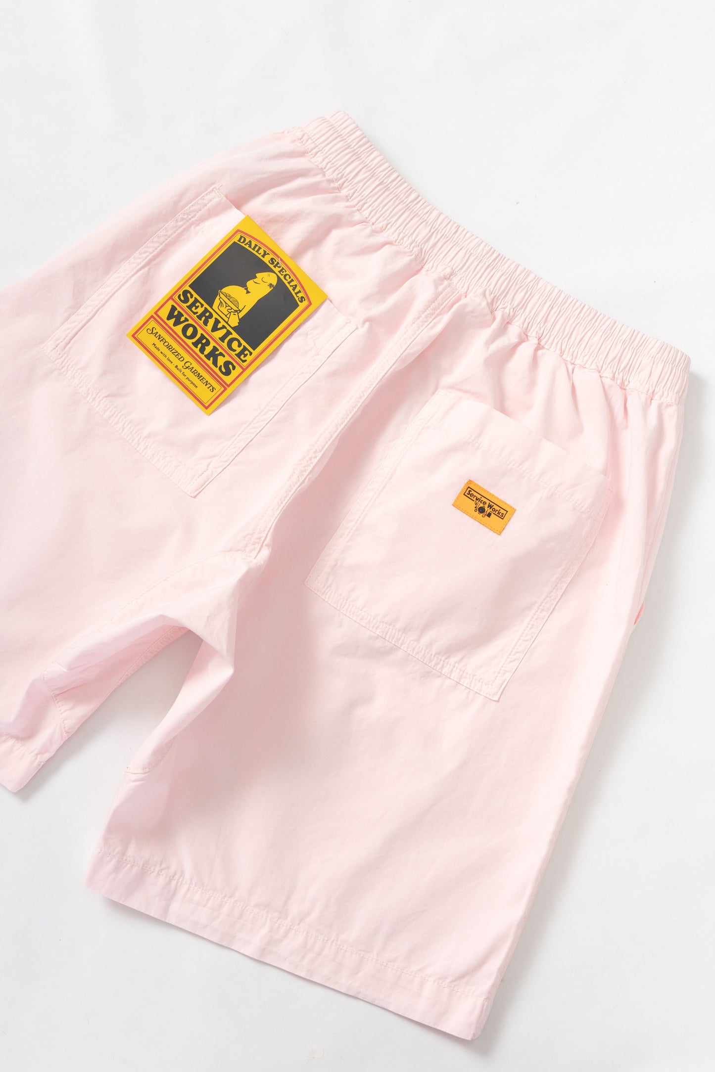 Service Works, Poplin Chef Shorts, Dusty Pink