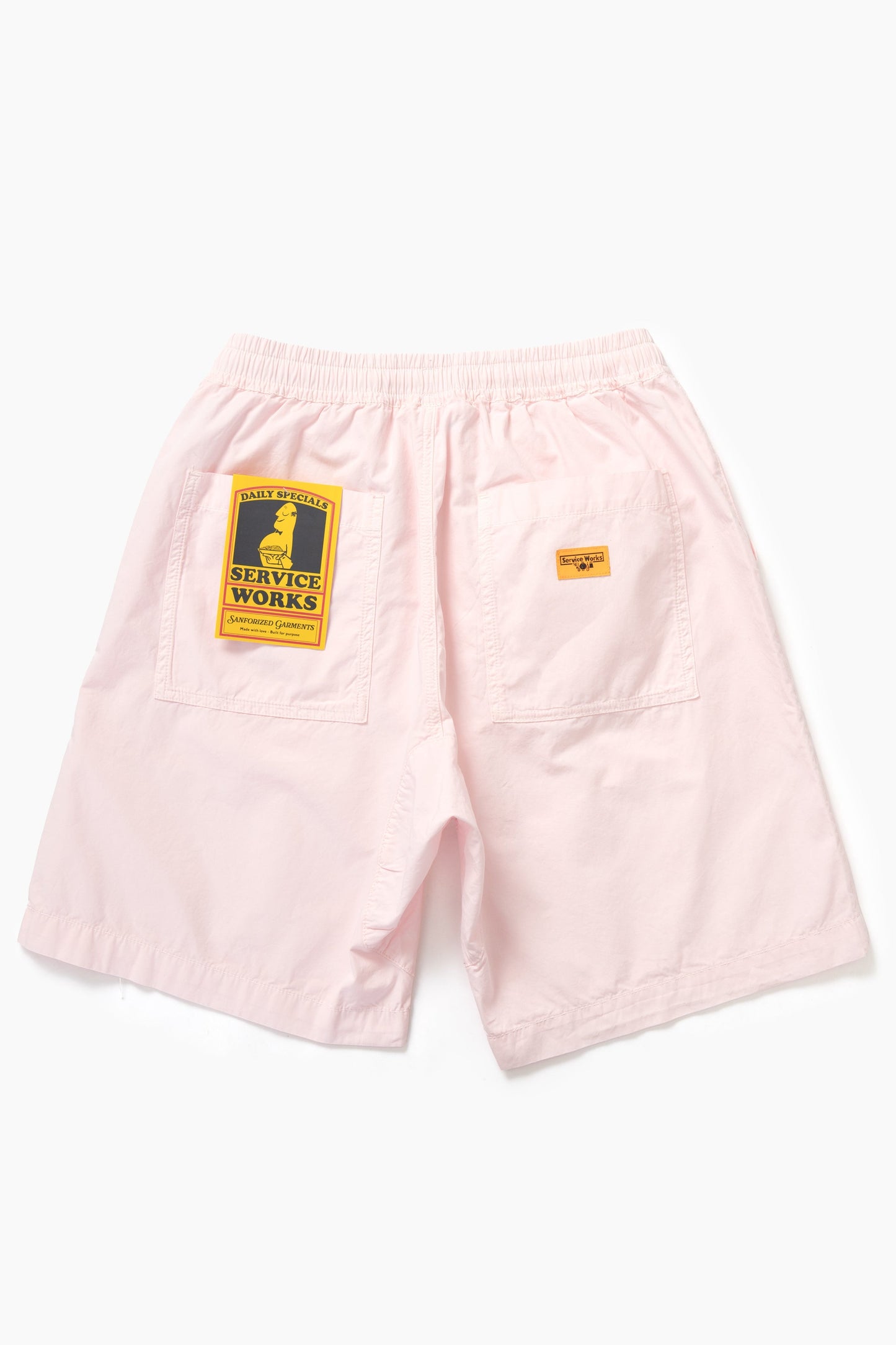 Service Works, Poplin Chef Shorts, Dusty Pink