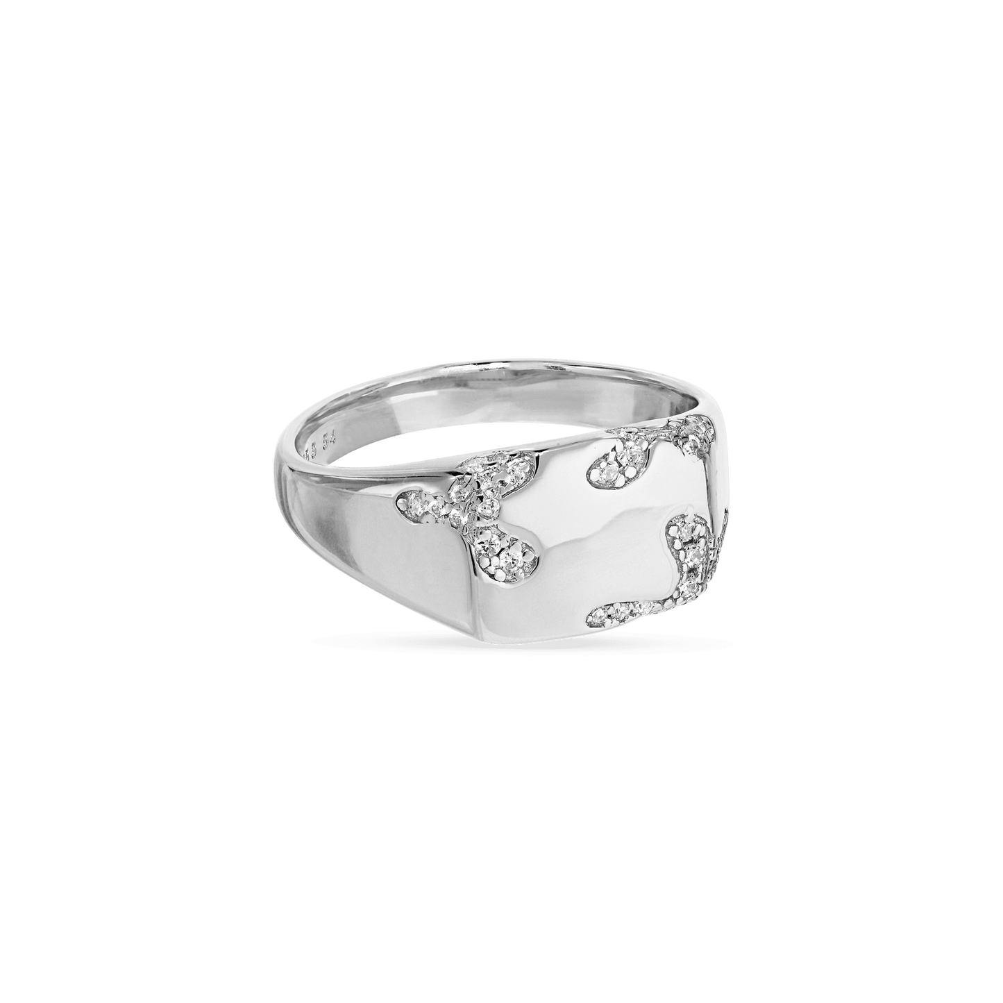 Jane Kønig, Iced Signet Ring, Sølv