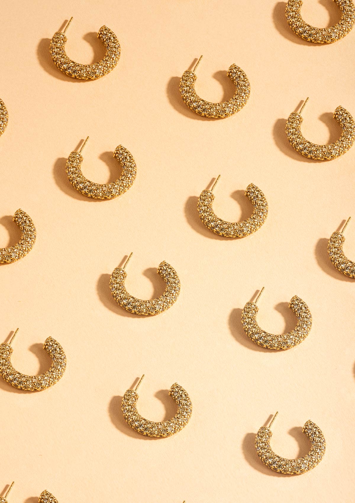 House Of Vincent, Halo Heritage Hoops, Light Yellow Gilded