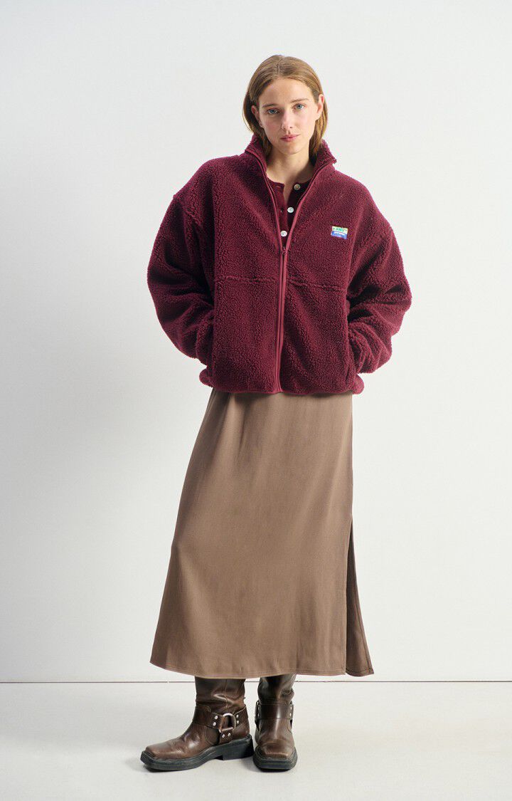 American Vintage, Hoktown Fleece Jacket, Burgundy Melange