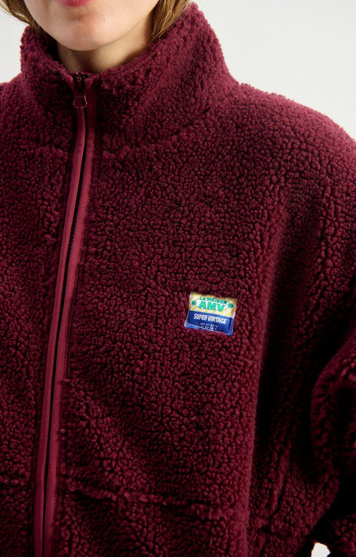 American Vintage, Hoktown Fleece Jacket, Burgundy Melange