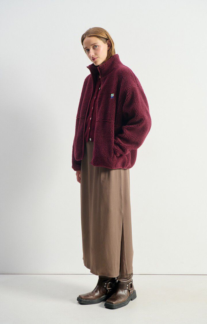 American Vintage, Hoktown Fleece Jacket, Burgundy Melange