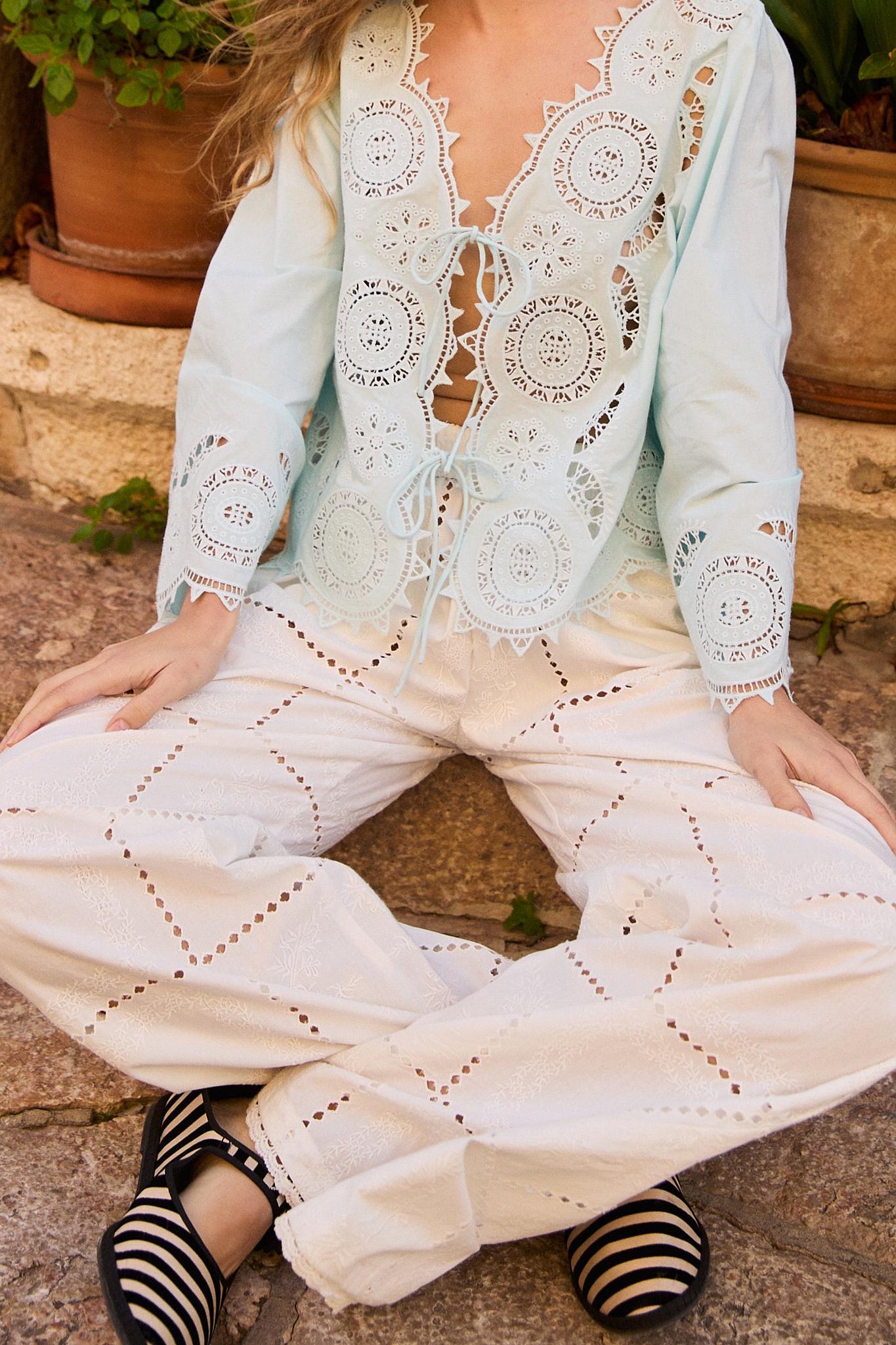 SIssel Edelbo, Hilde Pants, White Squares