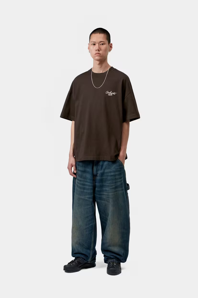 Carhartt WIP, S/S Signature Script T-Shirt, Tobacco