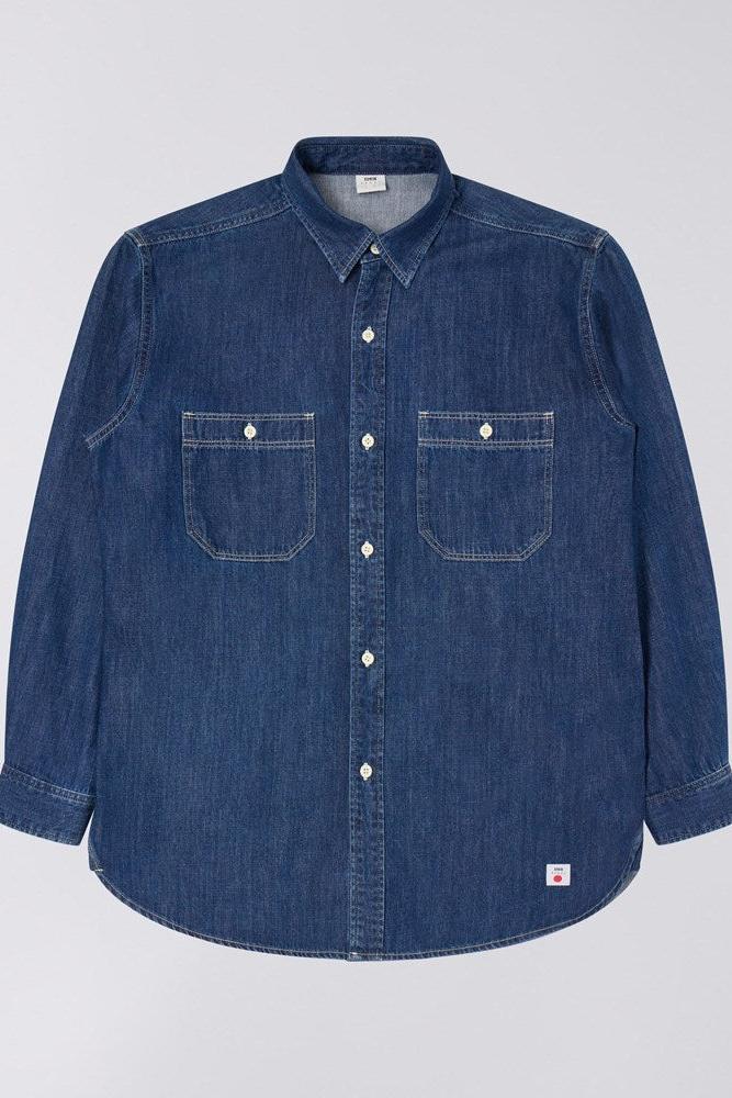 EDWIN, Work Shirt, Blue Dark Used