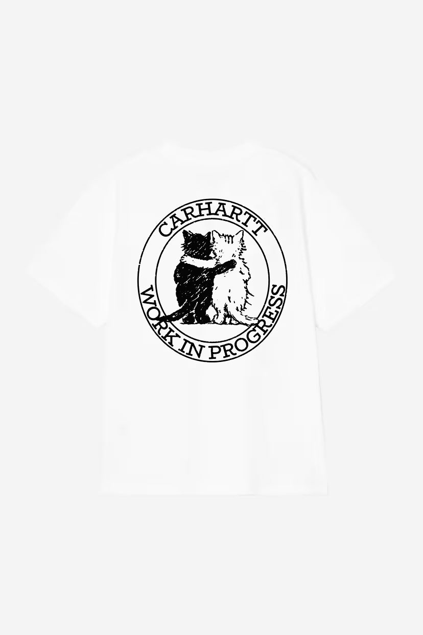 Carhartt WIP, W' S/S Hugging Cats T-Shirt, White