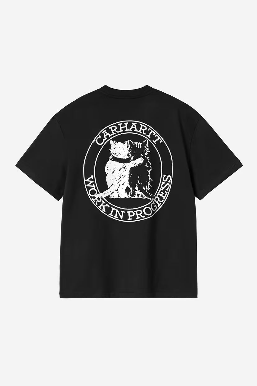 Carhartt WIP, W' S/S Hugging Cats T-Shirt, Black
