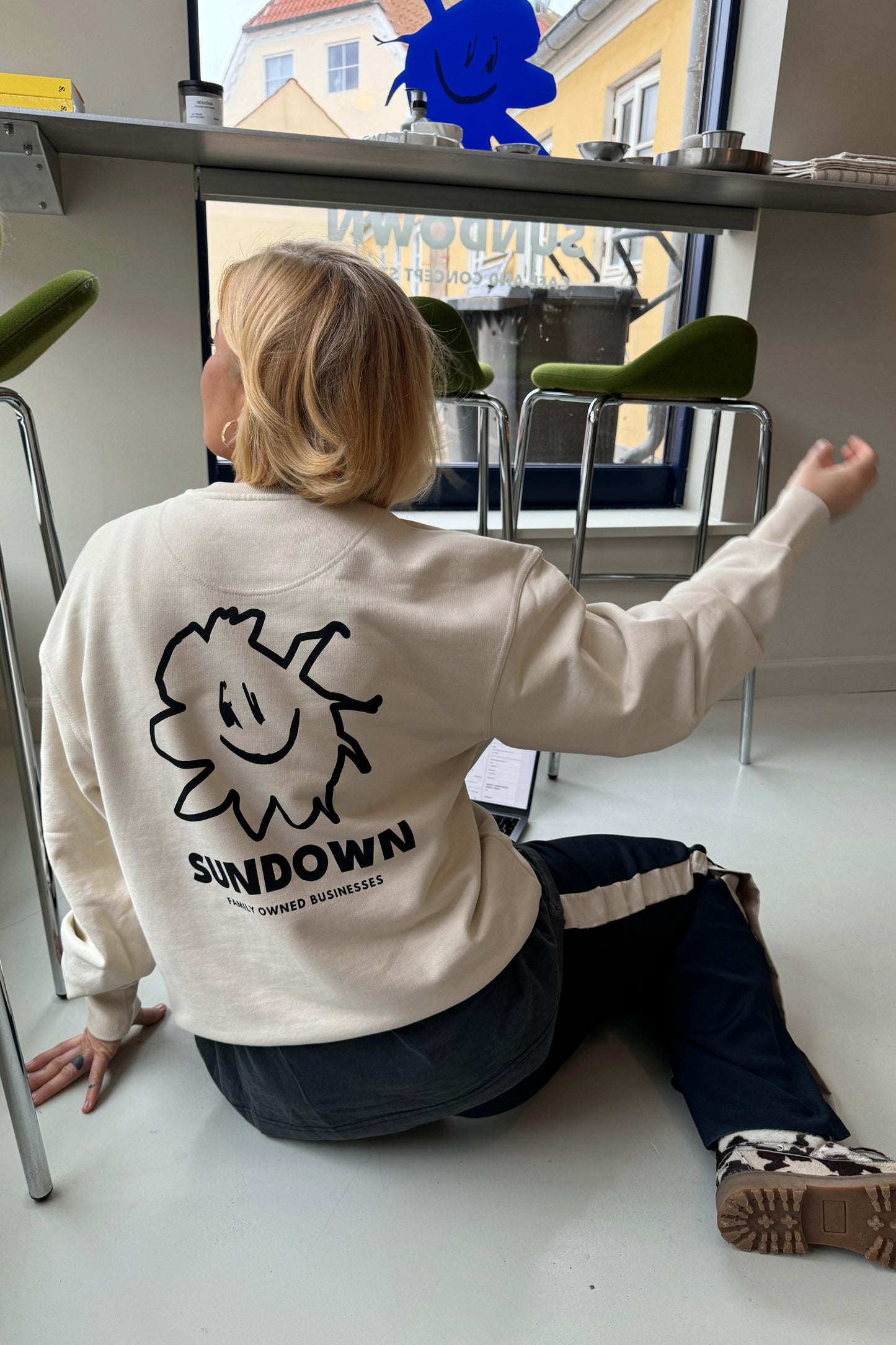 SUNDOWN, Sunni Heavy Crewneck, Ecru