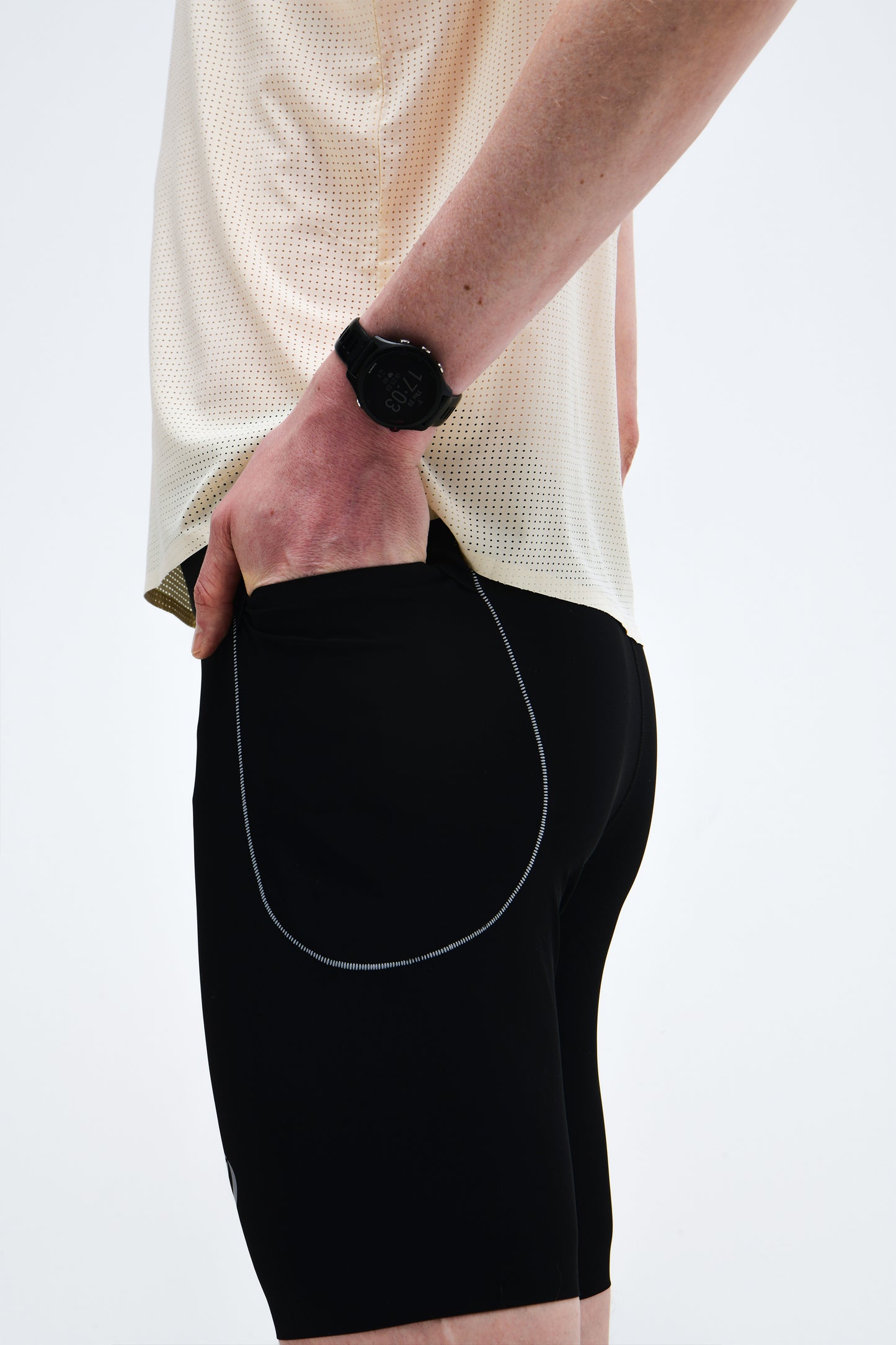 Optimistic Runners, Performance short tights, Black