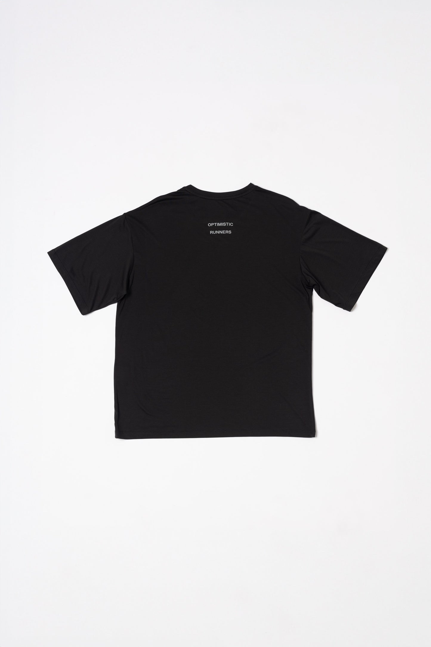 Optimistic Runners, Recycled oversized T-shirt, Black