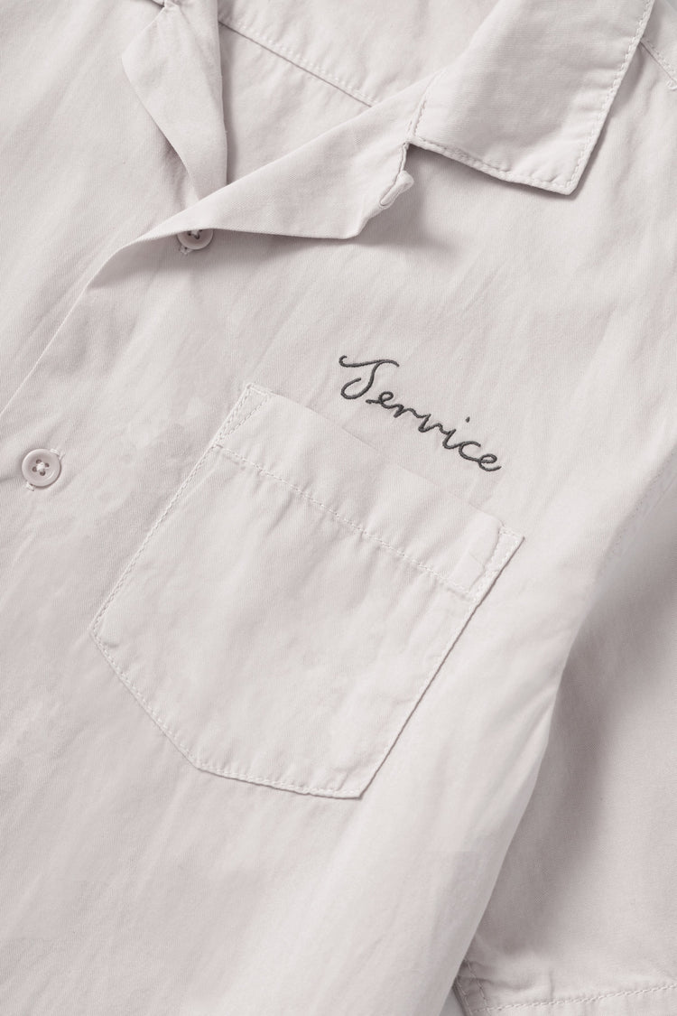 Service Works, Embroidered Resort Shirt, Salt