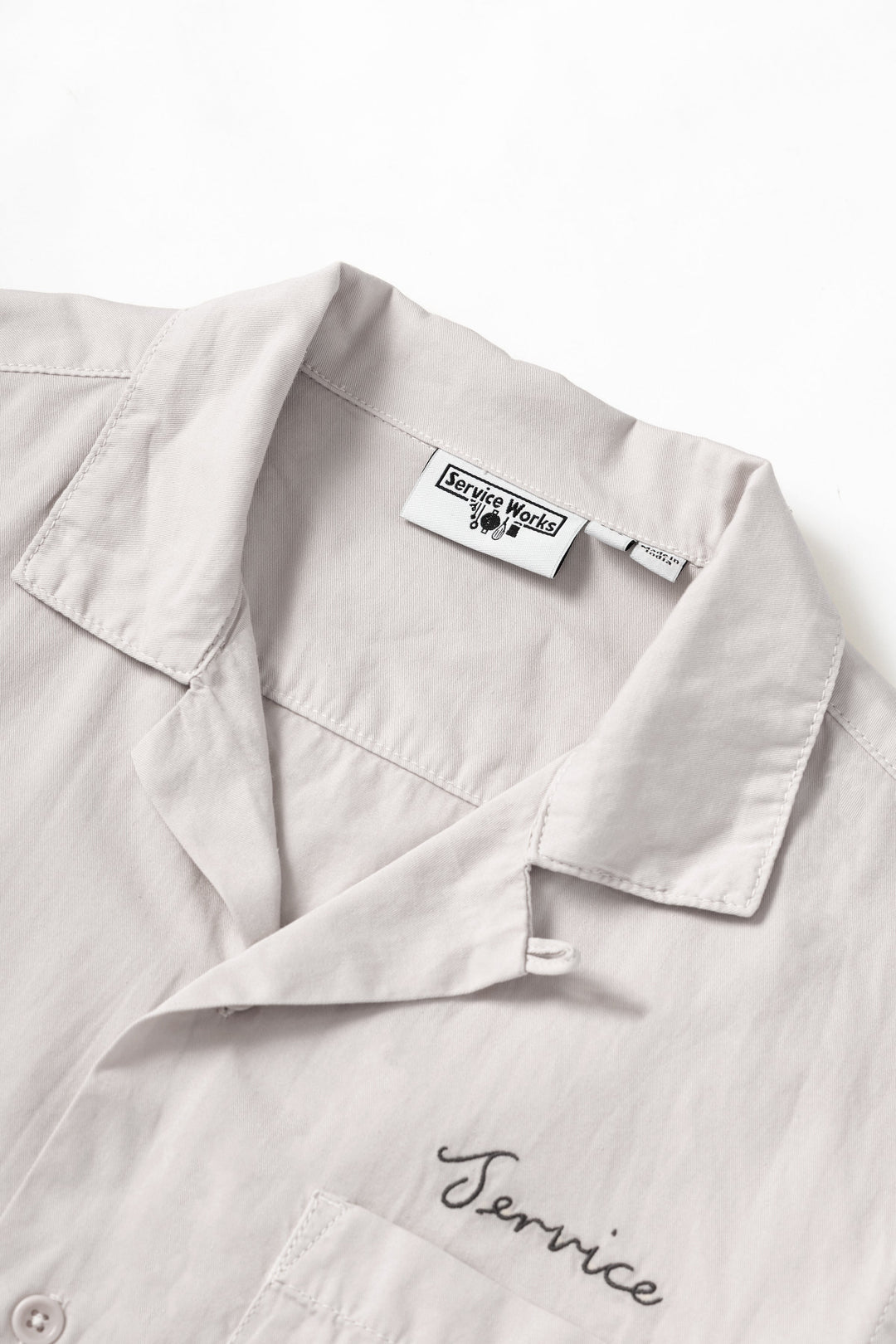Service Works, Embroidered Resort Shirt, Salt