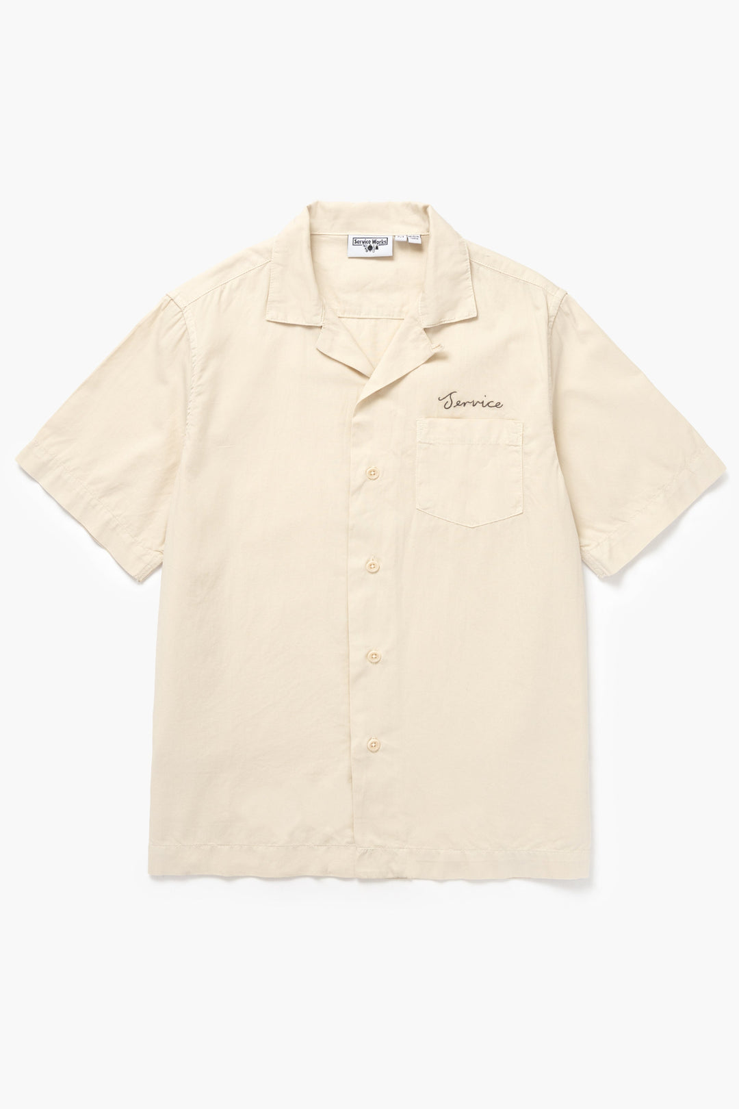 Service Works, Embroidered Resort Shirt, White Oak