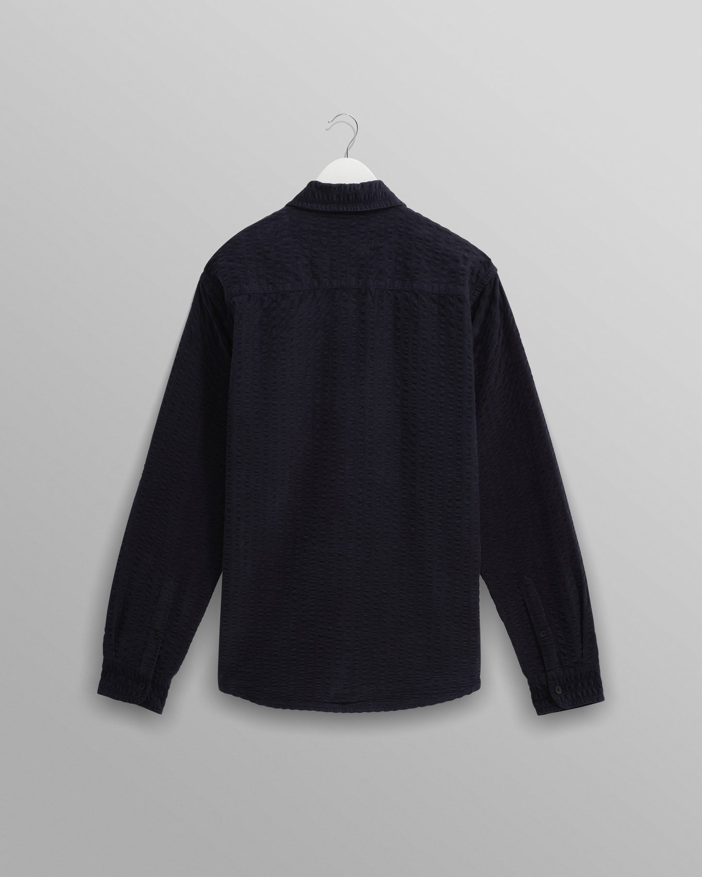 WAX London, Shelly Seersucker Corduroy Shirt, Navy Blue