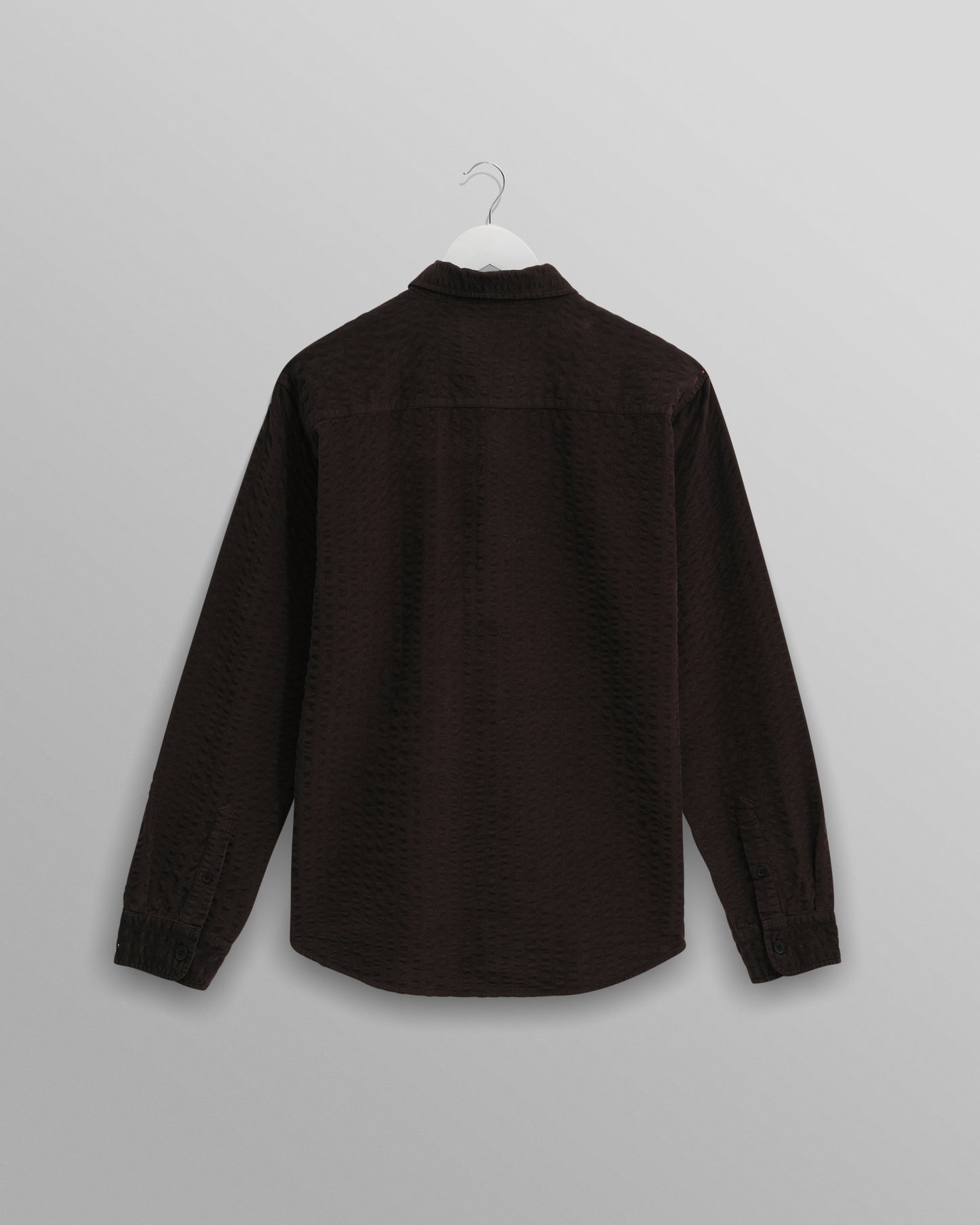 WAX London, Shelly Seersucker Corduroy Shirt, Deep Brown