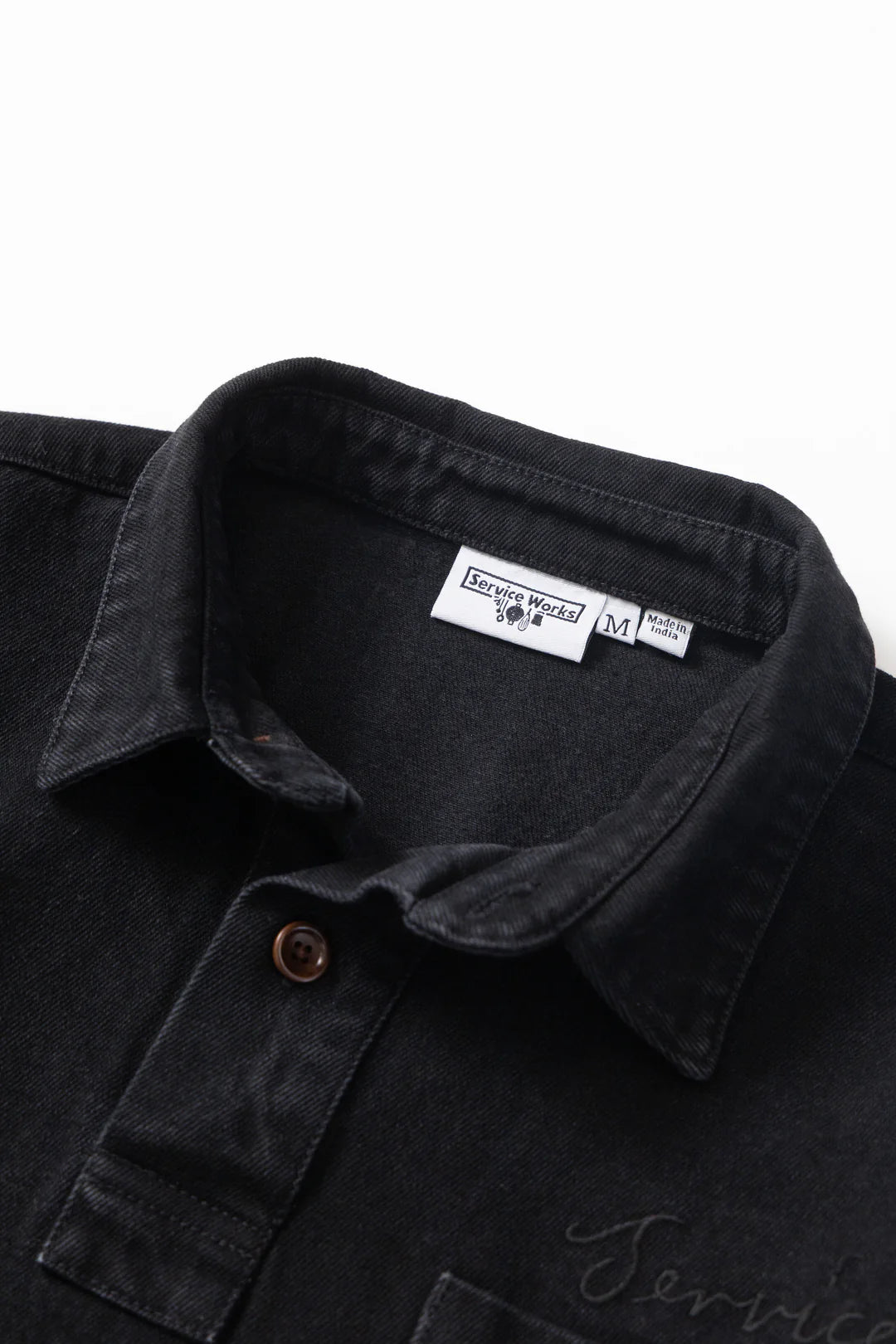 Service Works, Denim Script Popover, Dark Wash