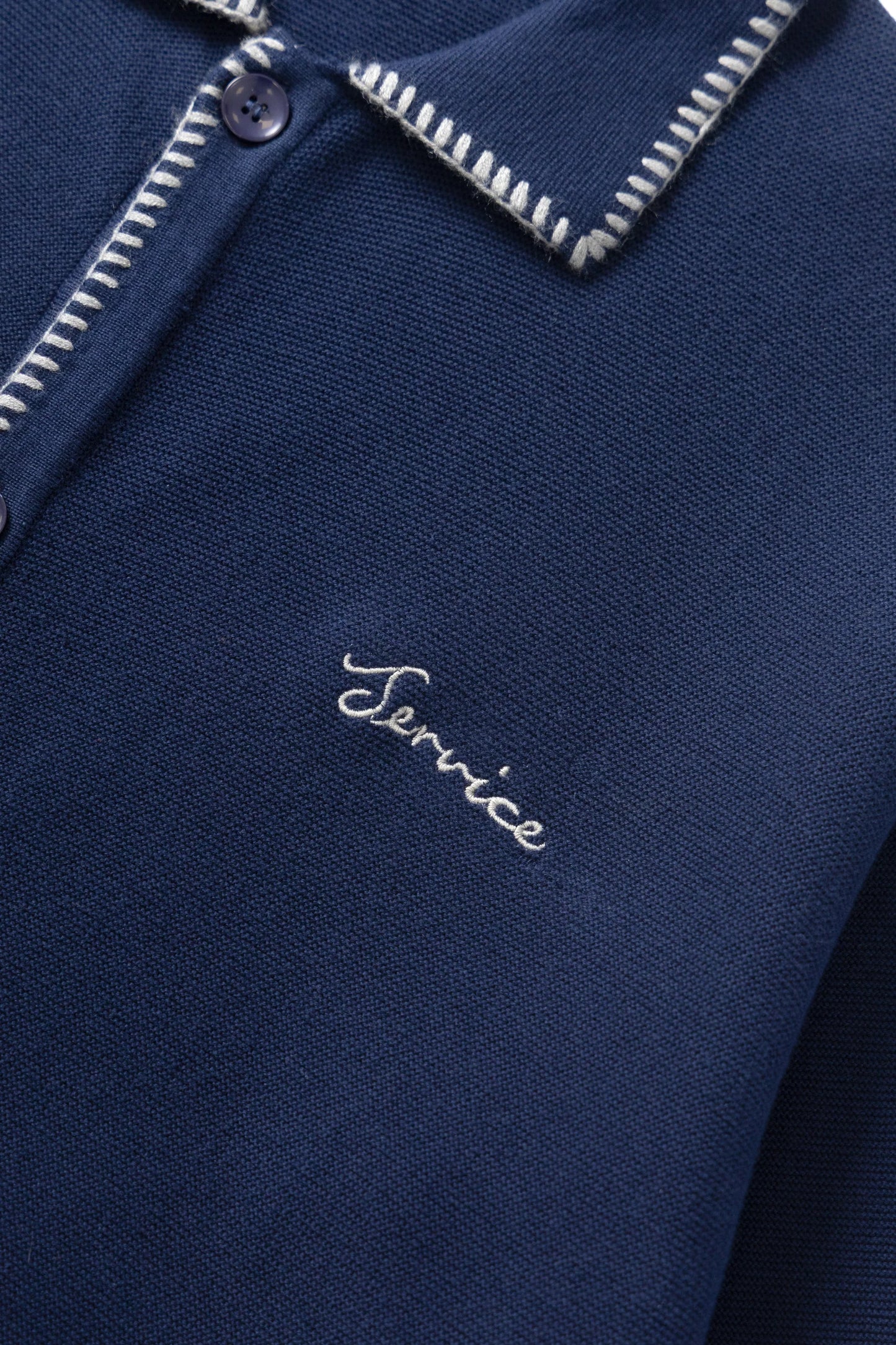 Service Works, Blanket Stitch Cardigan, Navy