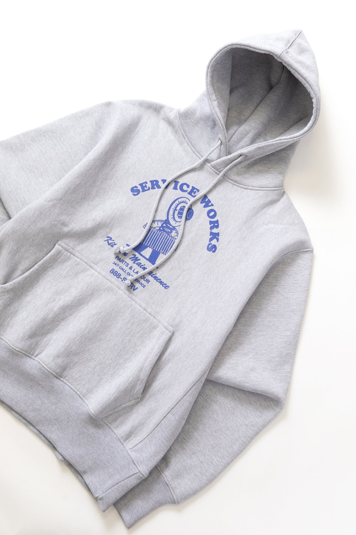 Service Works, Maintainence Hoodie, Heather Grey