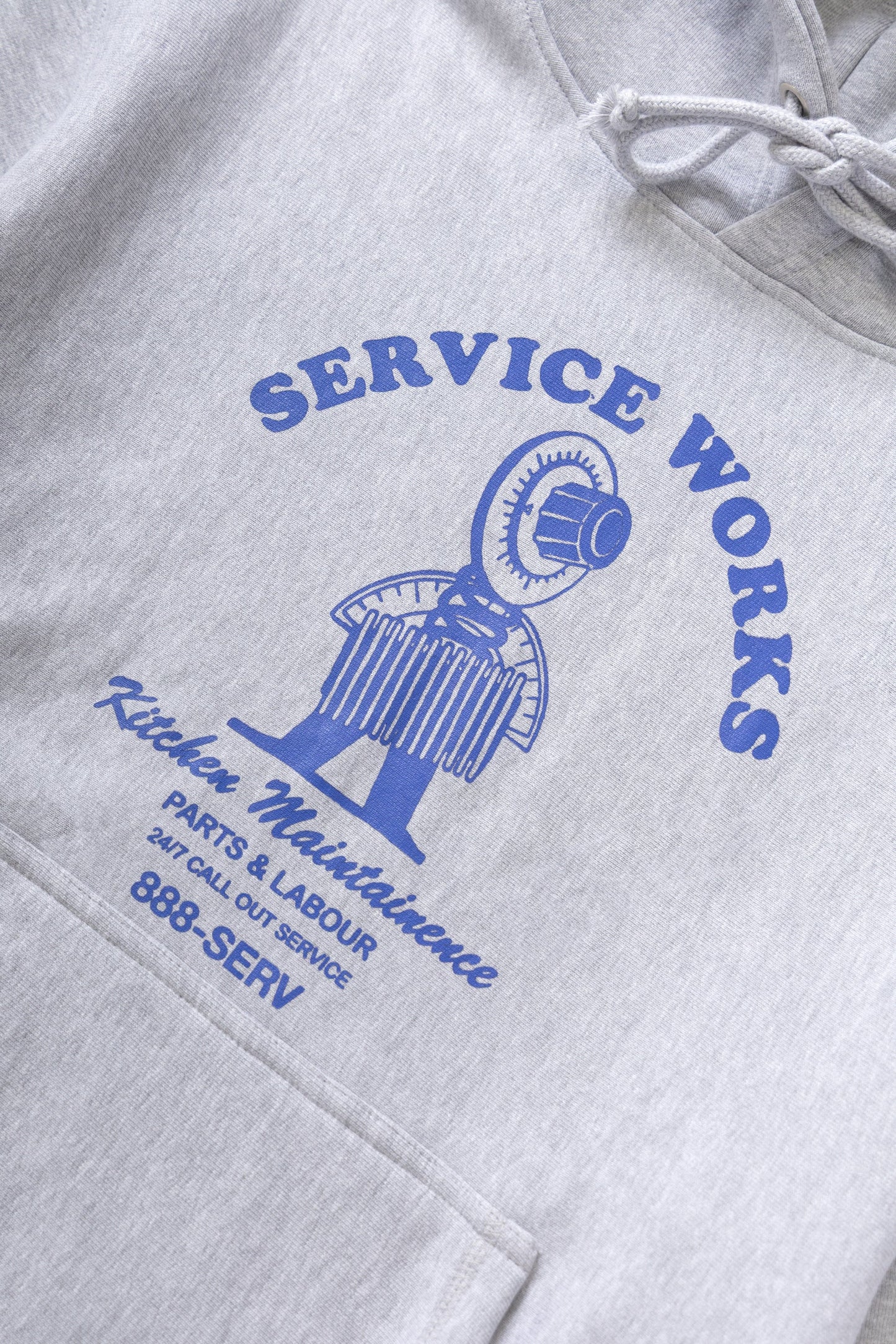 Service Works, Maintainence Hoodie, Heather Grey