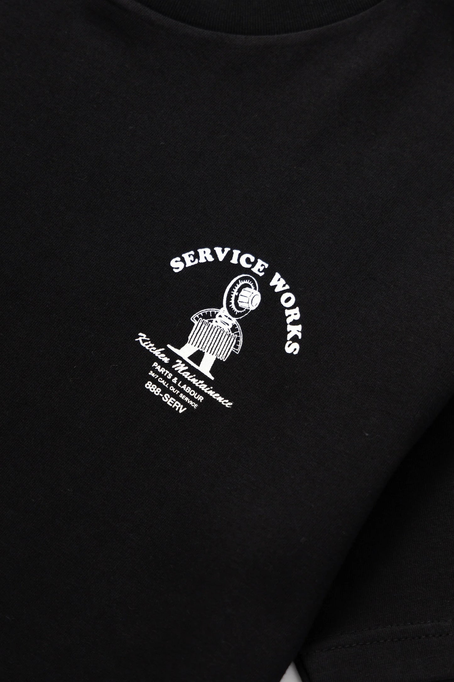 Service Works, Maintenance Tee, Black