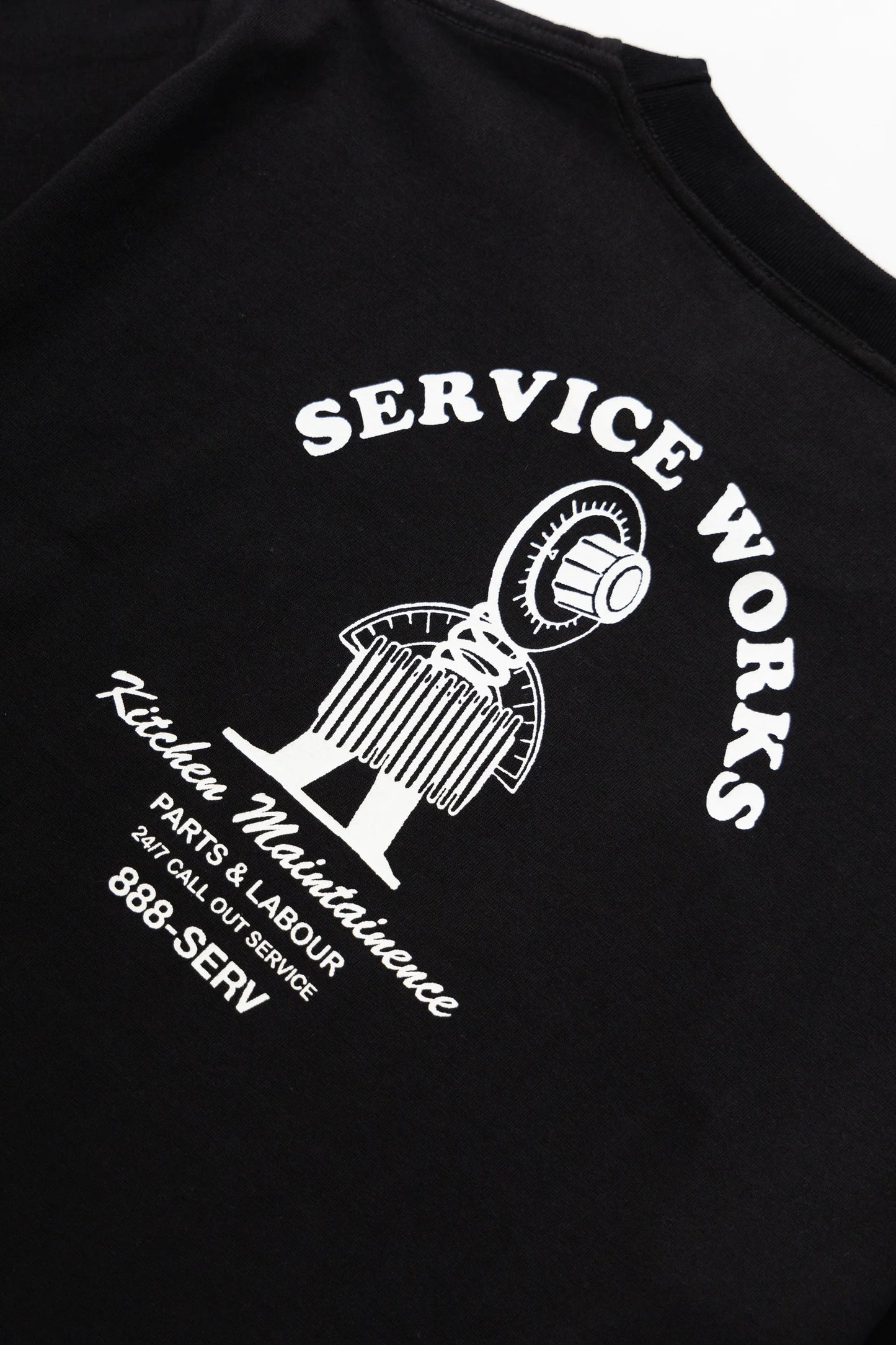 Service Works, Maintenance Tee, Black