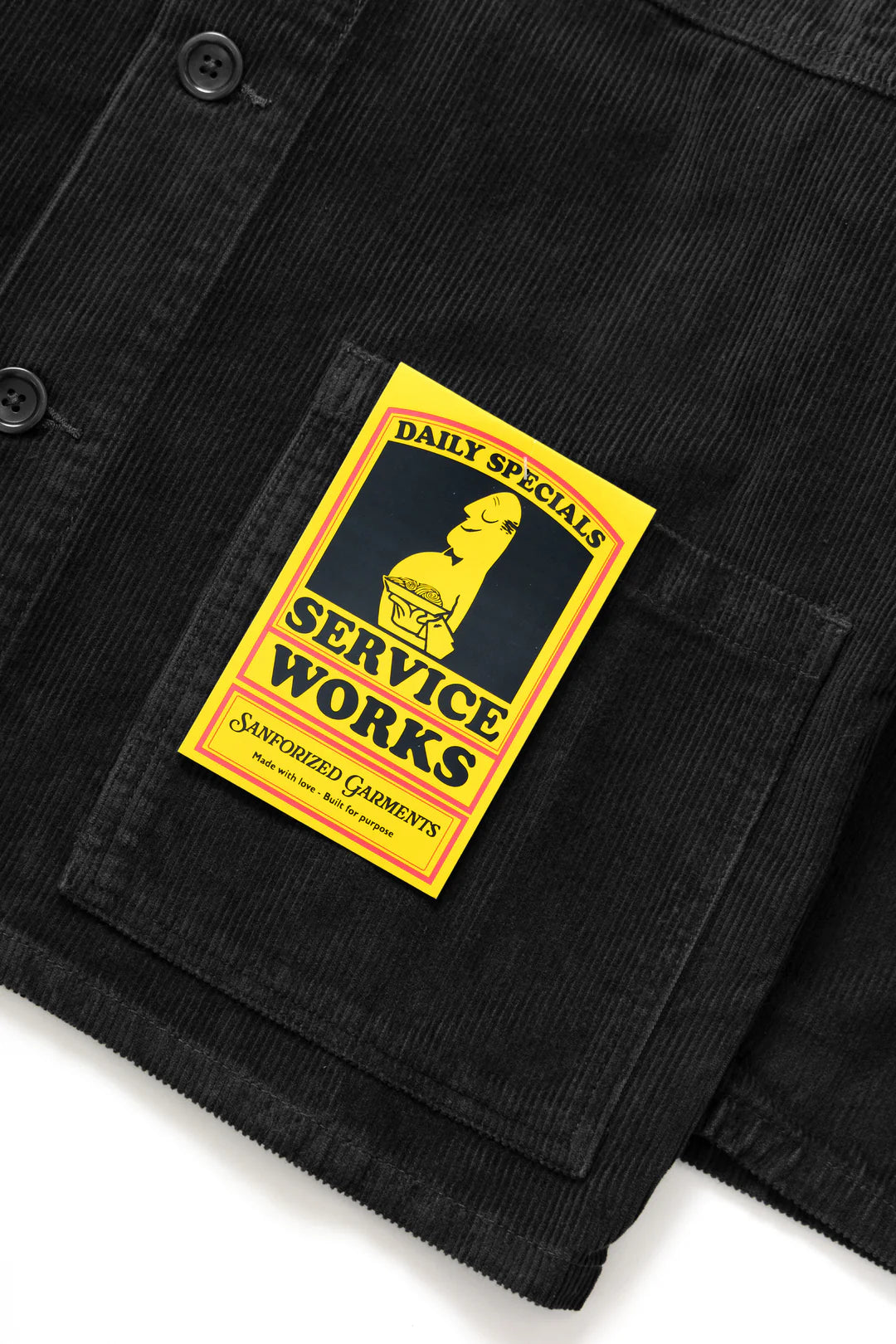 Service Works, Corduroy Chore Shirt, Black