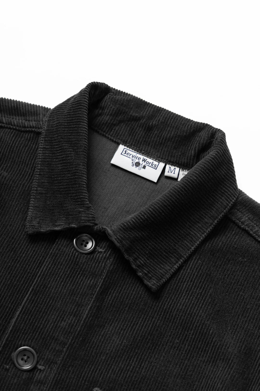 Service Works, Corduroy Chore Shirt, Black