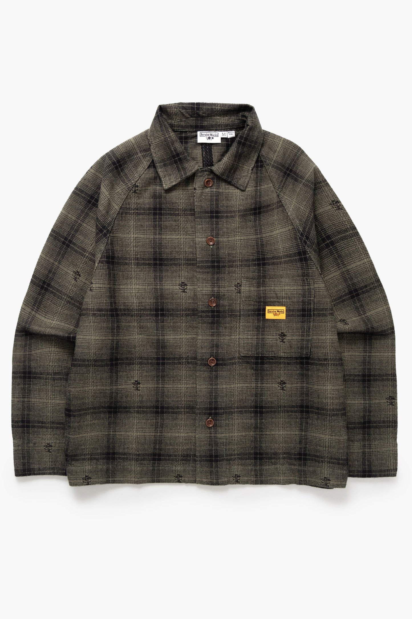Service Works, Thistle Plaid Front Of House Jacket, Olive