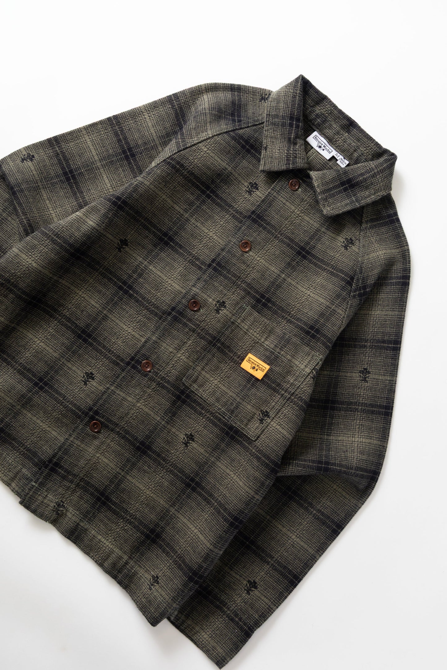 Service Works, Thistle Plaid Front Of House Jacket, Olive