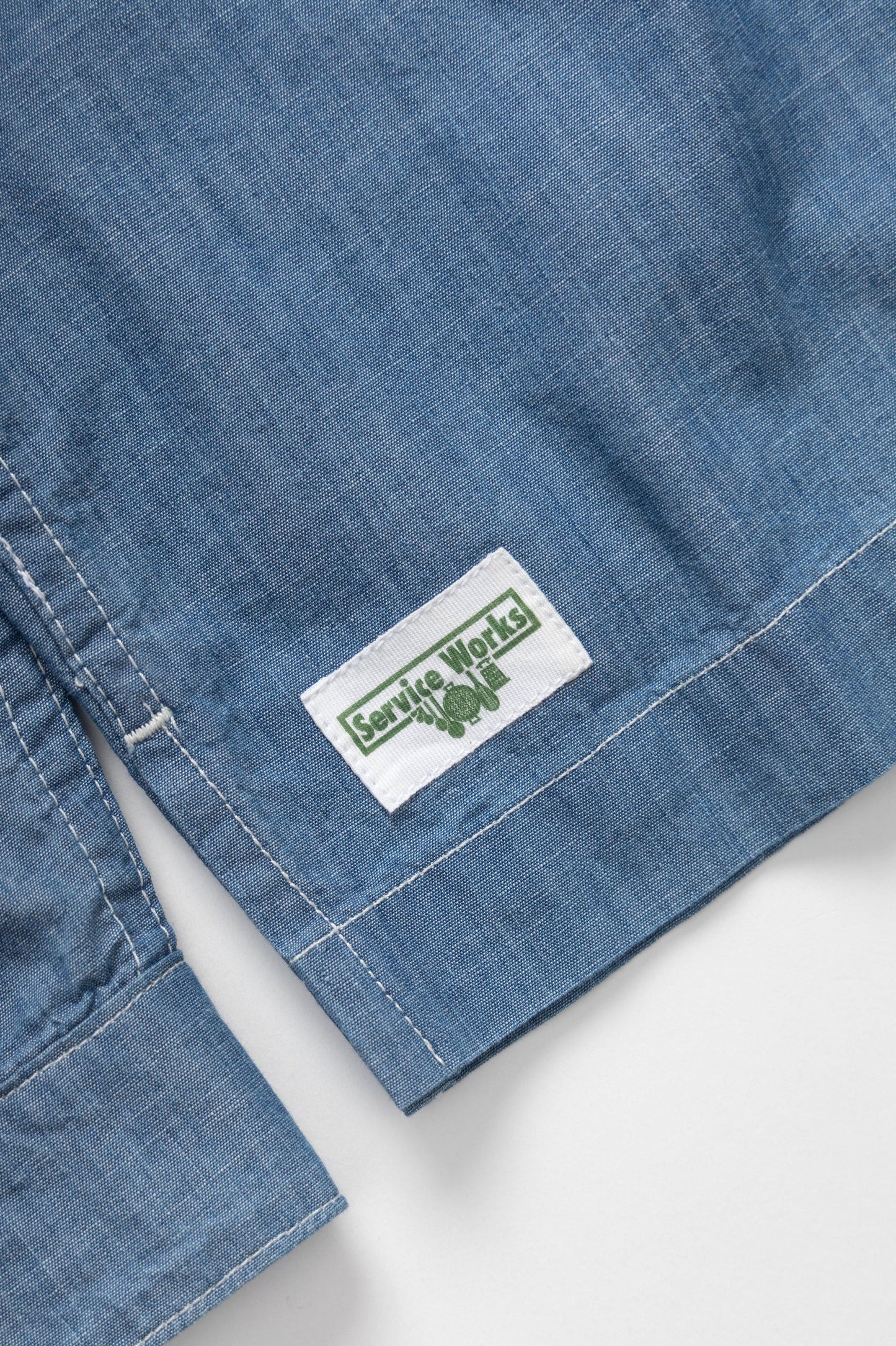 Service Works, Chambray Resort Shirt, Light Blue