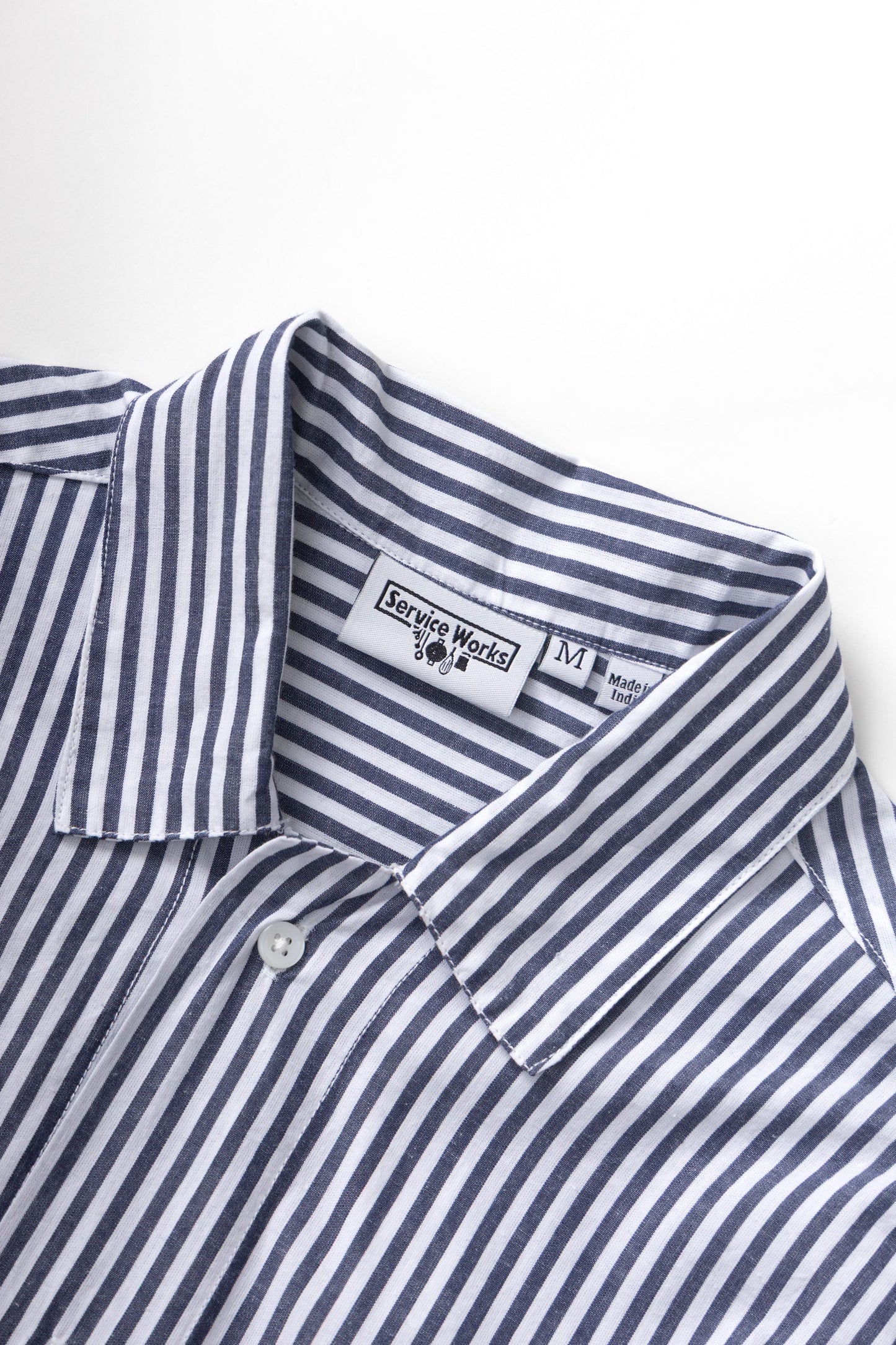 Service Works, Poplin Stripe Waiter Shirt, Royal