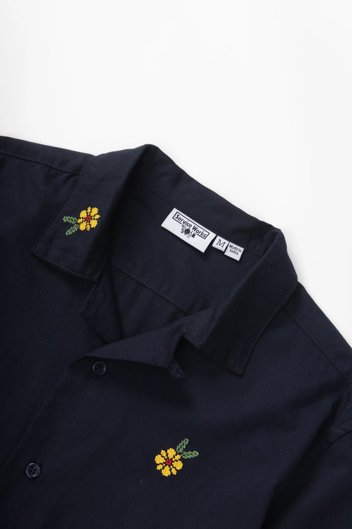 Service Works, Cross Stitch Shirt, Dark Navy