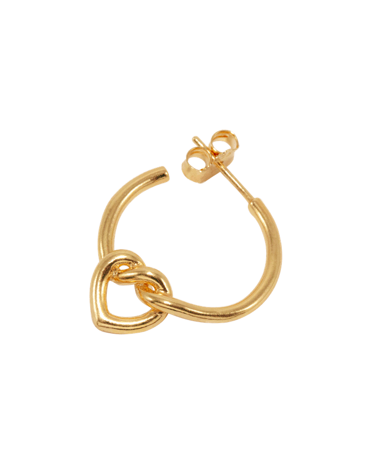Jane Kønig, Tied heart hoop, Guld